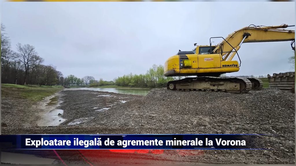 Exploatare ilegală de agregate minerale la Vorona