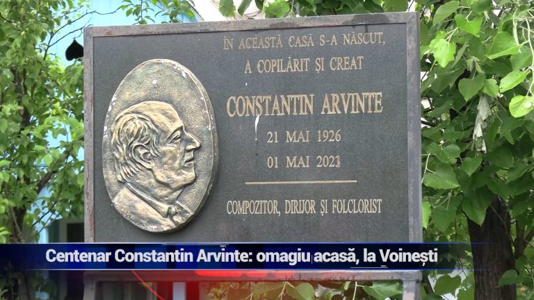 Centenar Constantin Arvinte: omagiu acasă, la Voineşti