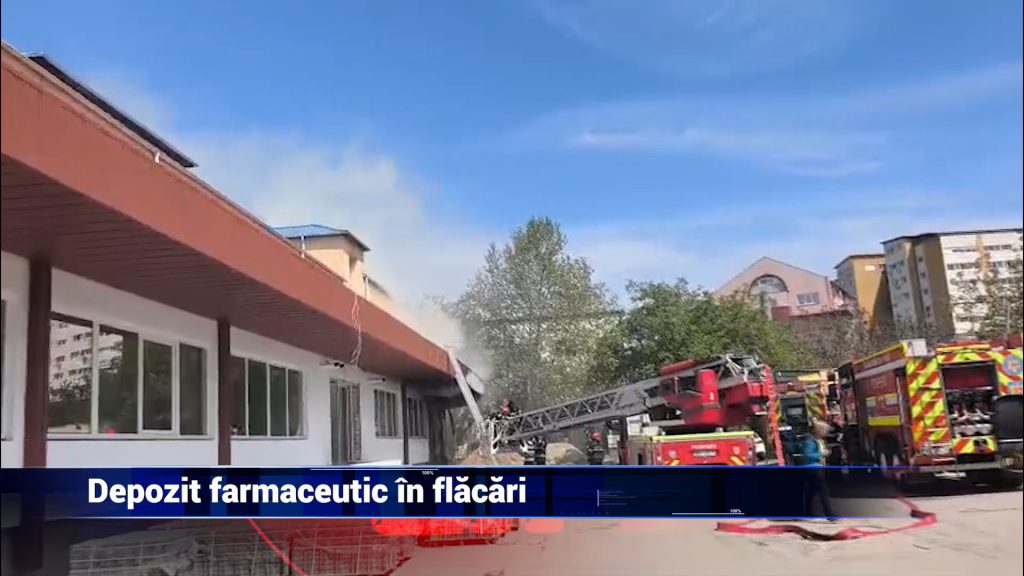 Depozit farmaceutic în flăcări