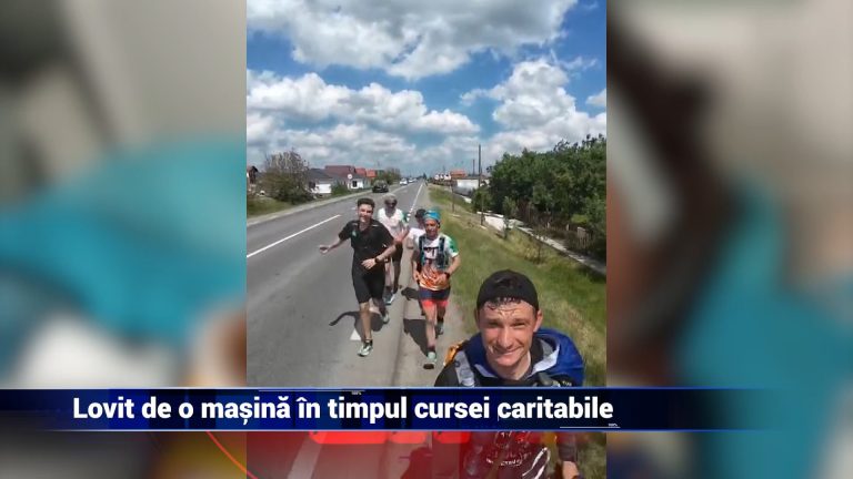 Lovit de o masină în timpul cursei caritabile