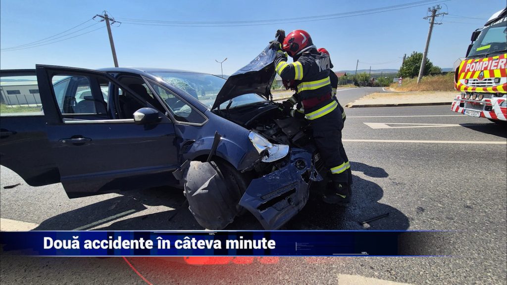 DOUĂ ACCIDENTE ÎN CÂTEVA MINUTE