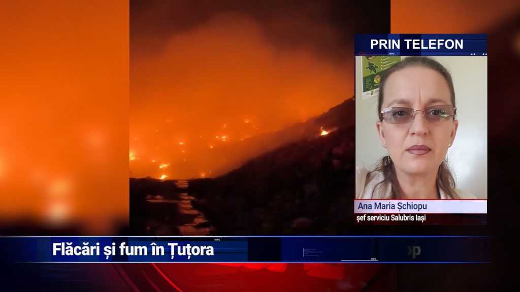 FLĂCĂRI ȘI FUM LA ȚUȚORA