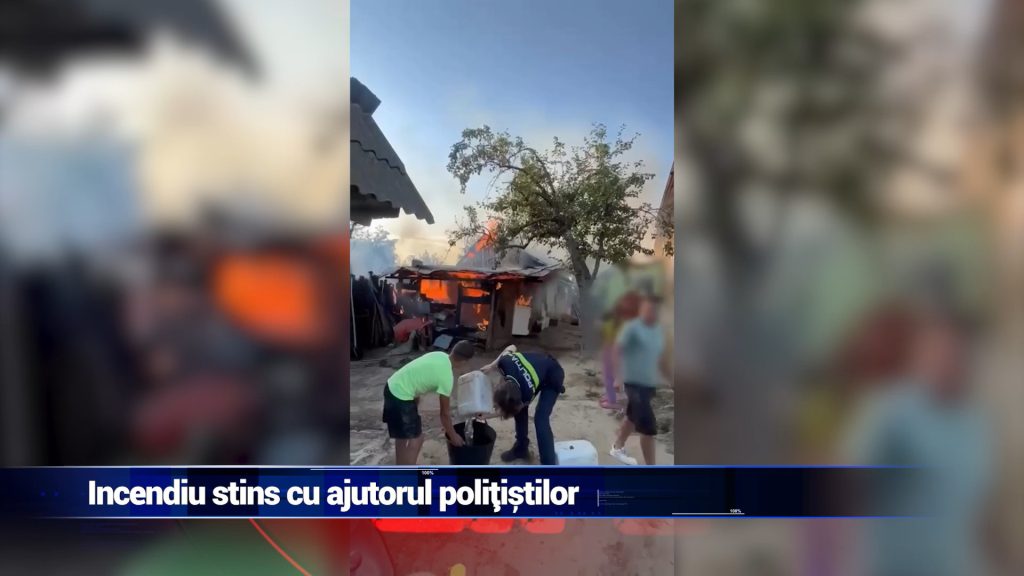 INCENDIU STINS CU AJUTORUL POLIŢIŞTILOR